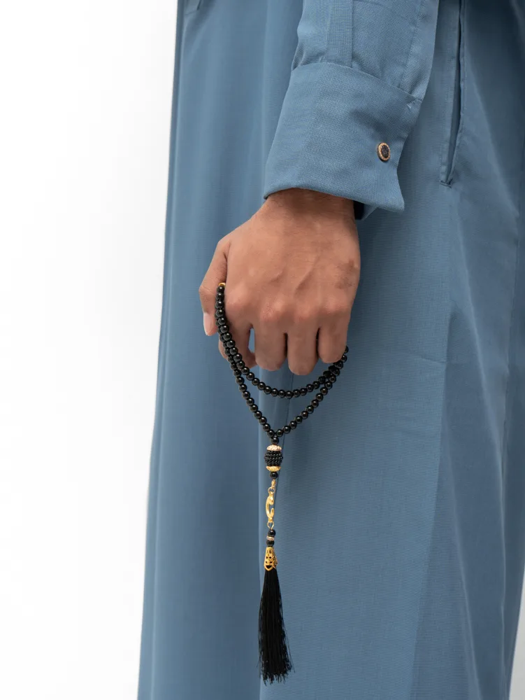 Arabian Platinum Thobe | Cornflower Blue - Image 3