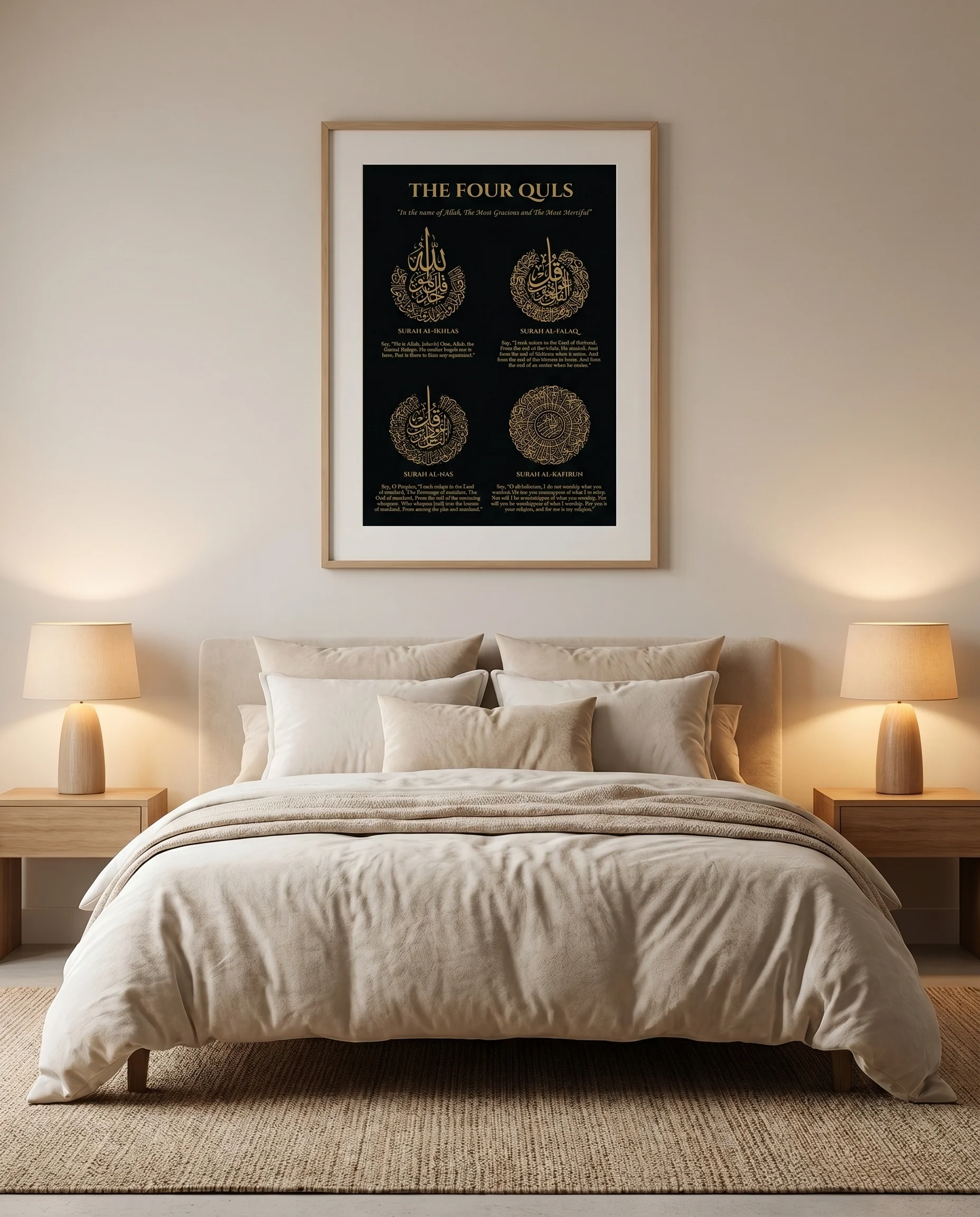 Four Quls Gold Foiled Wooden Frame - Image 8