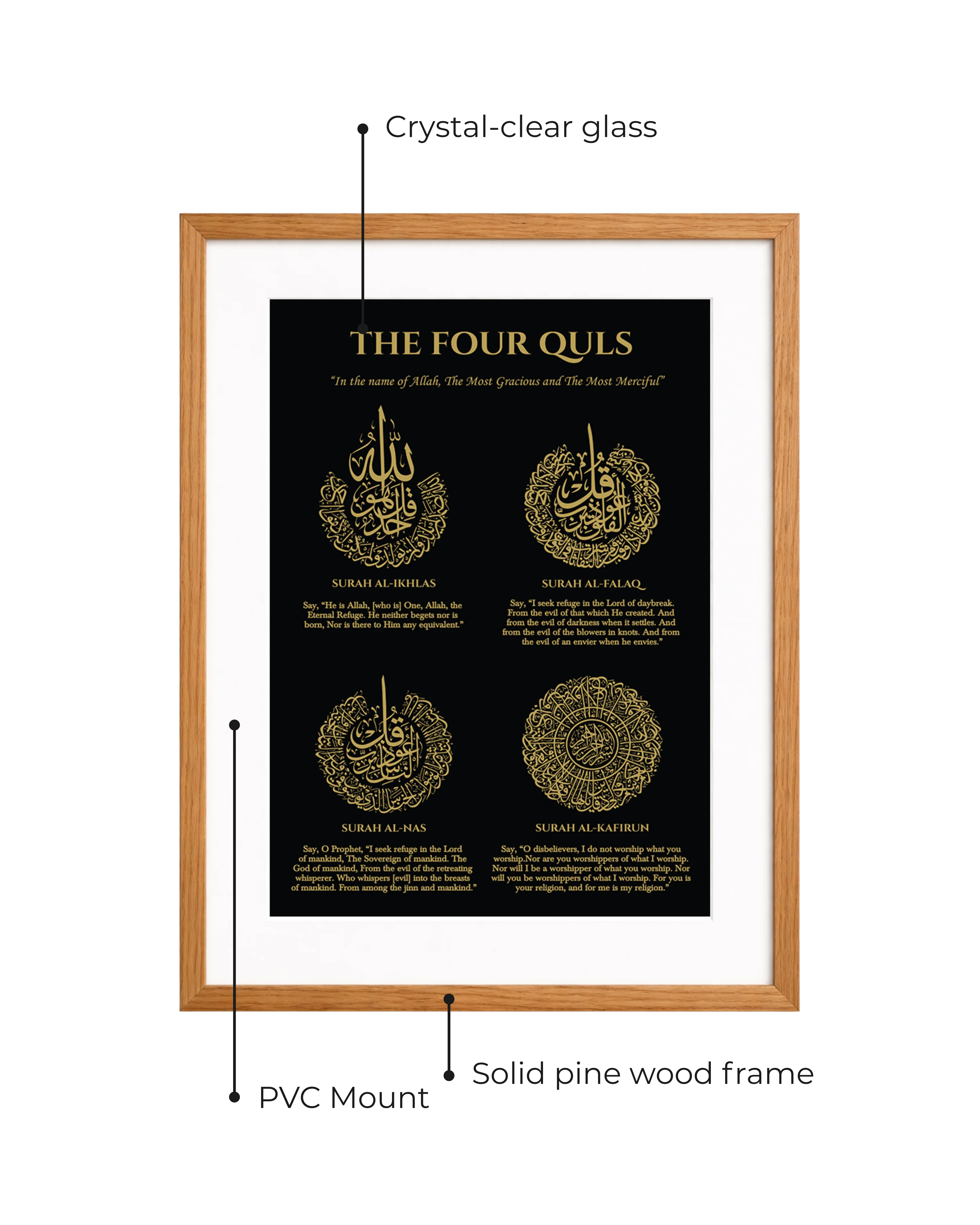 Four Quls Gold Foiled Wooden Frame - Image 9