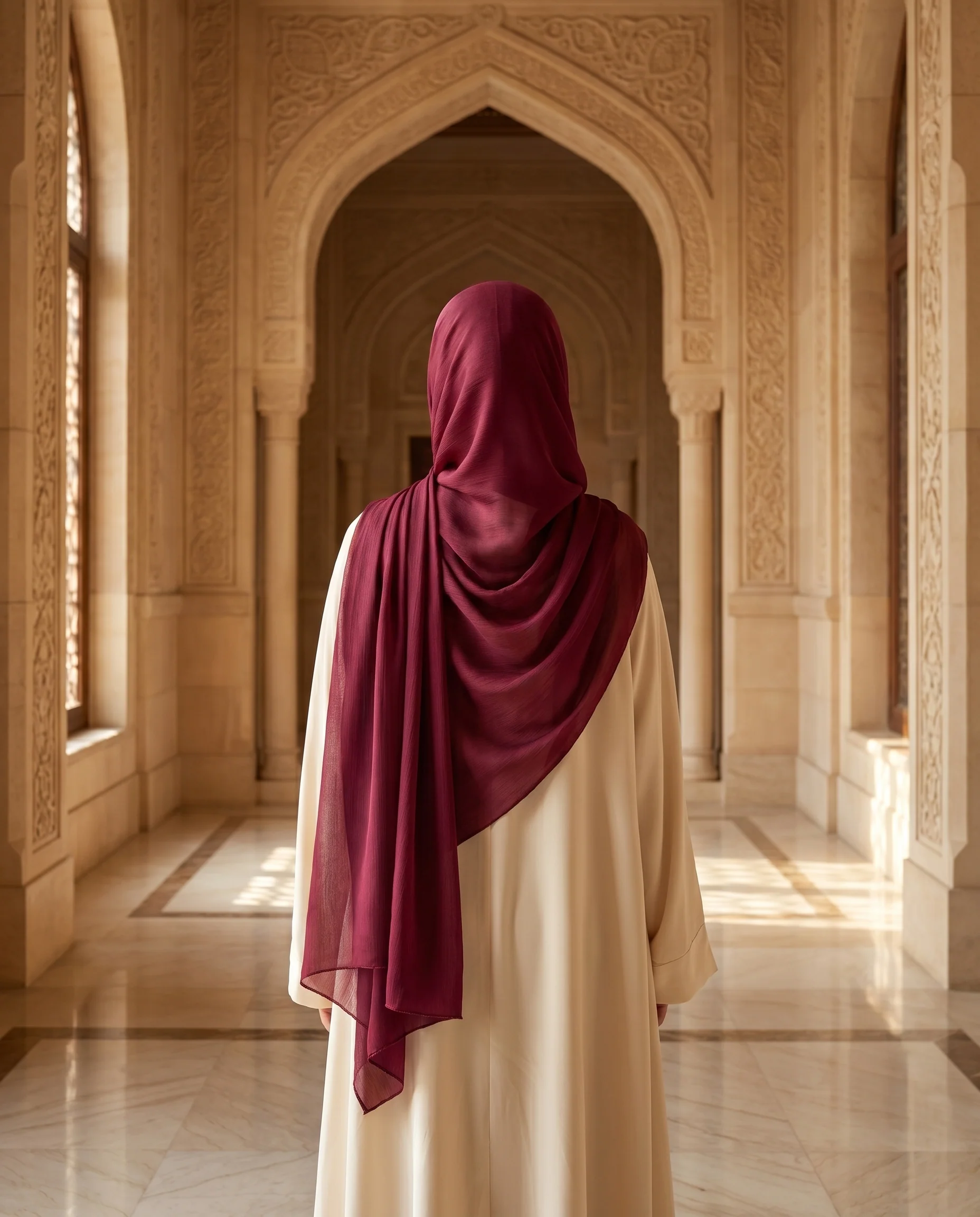 Pashmina Hijab Dark Maroon (PDM) - Image 3