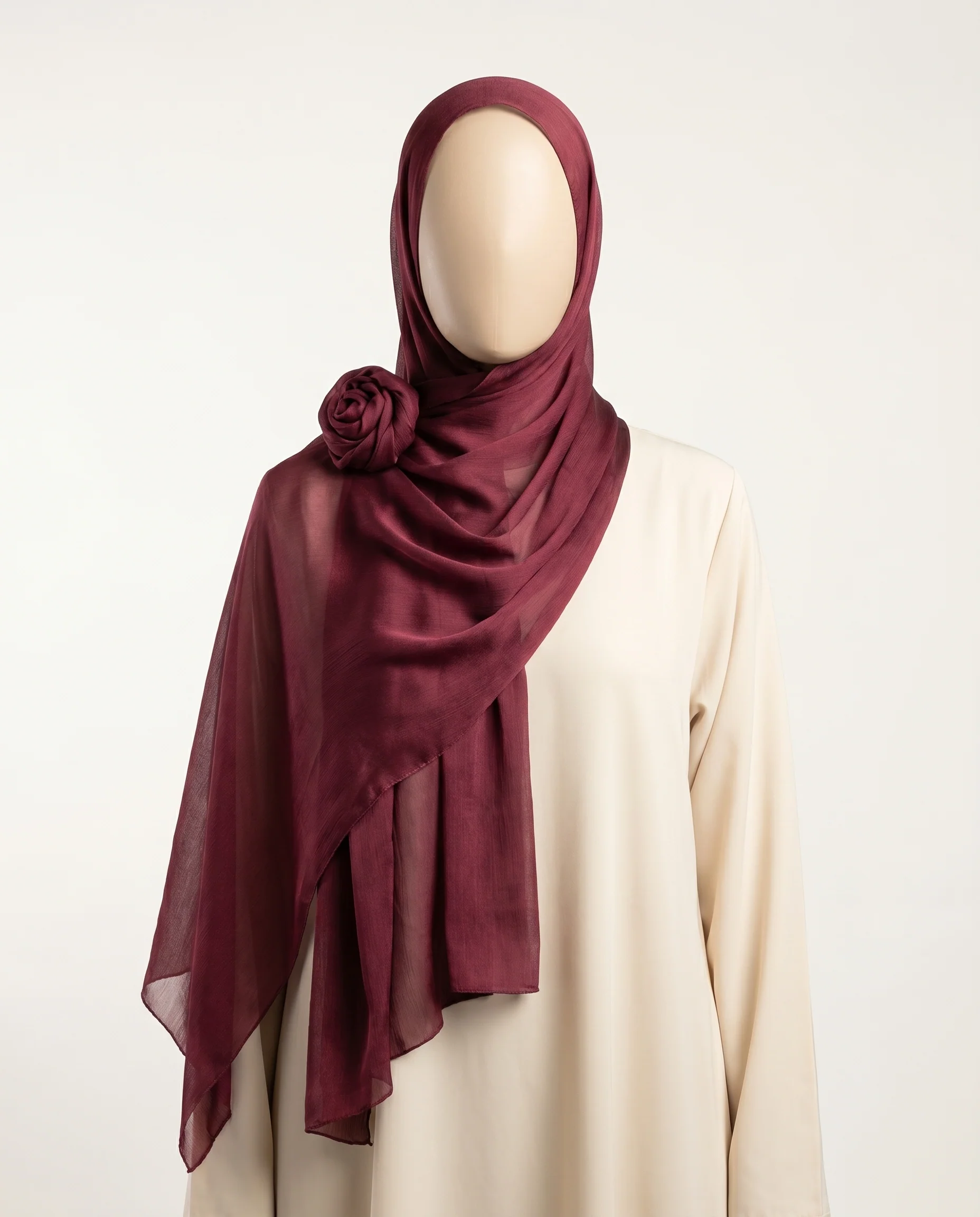 Pashmina Hijab Midnight Maroon (PMM) - Image 3