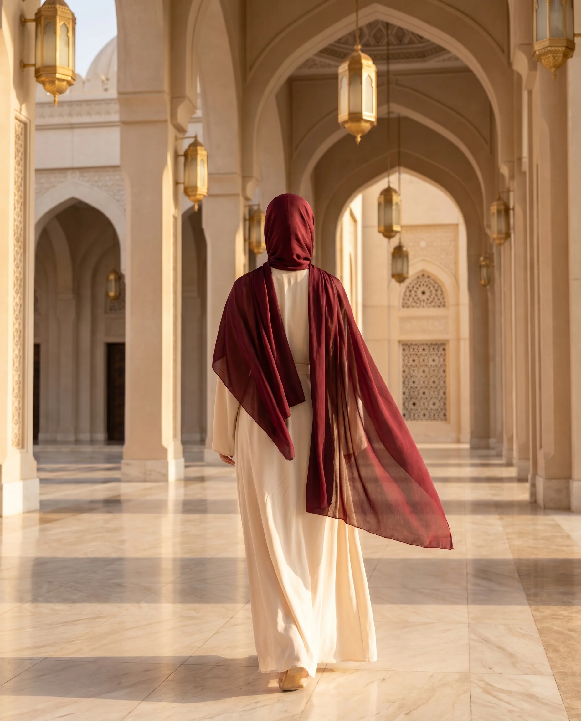 Pashmina Hijab Midnight Maroon (PMM) - Image 4