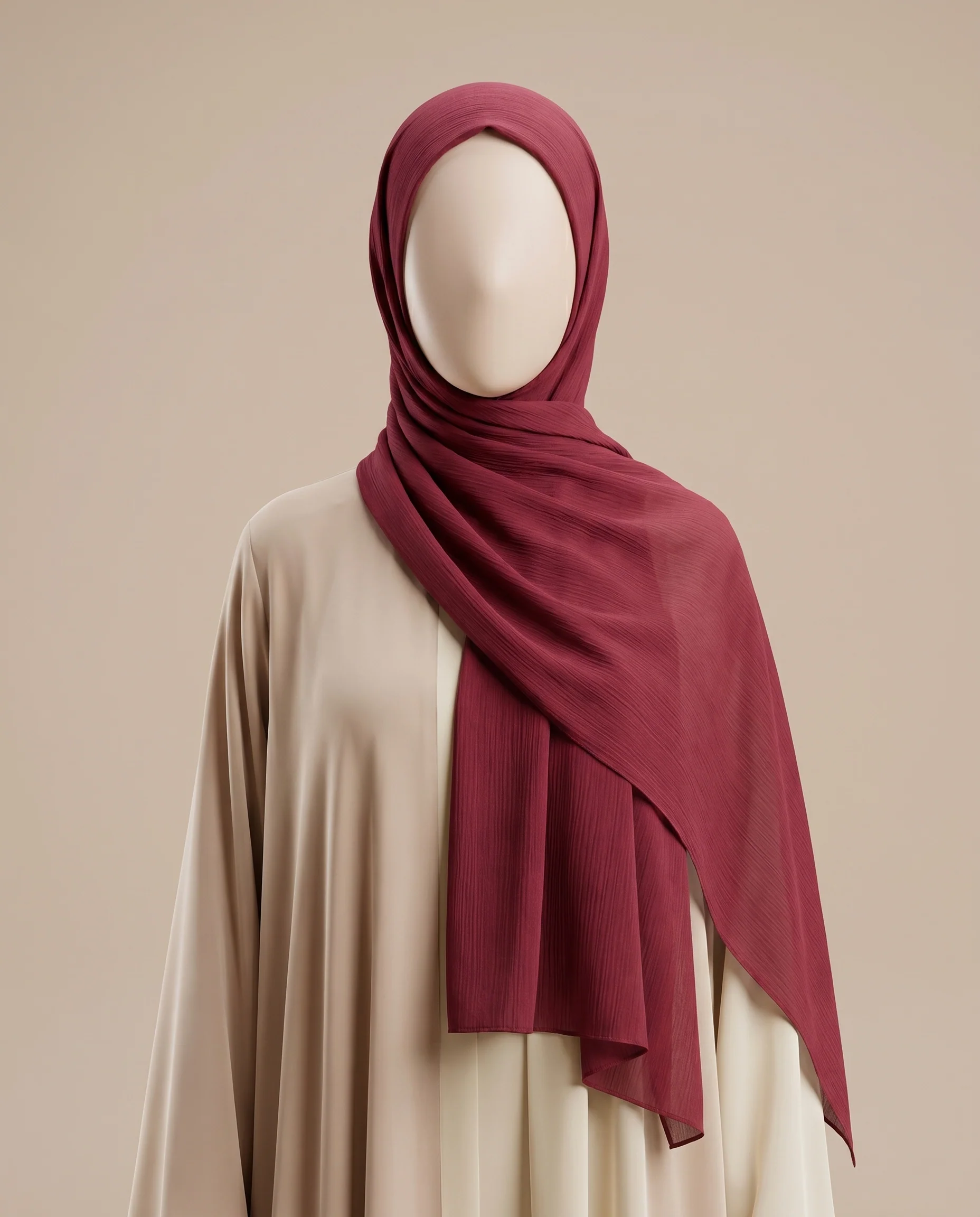 Pashmina Hijab Royal Maroon (PRM) - Image 4