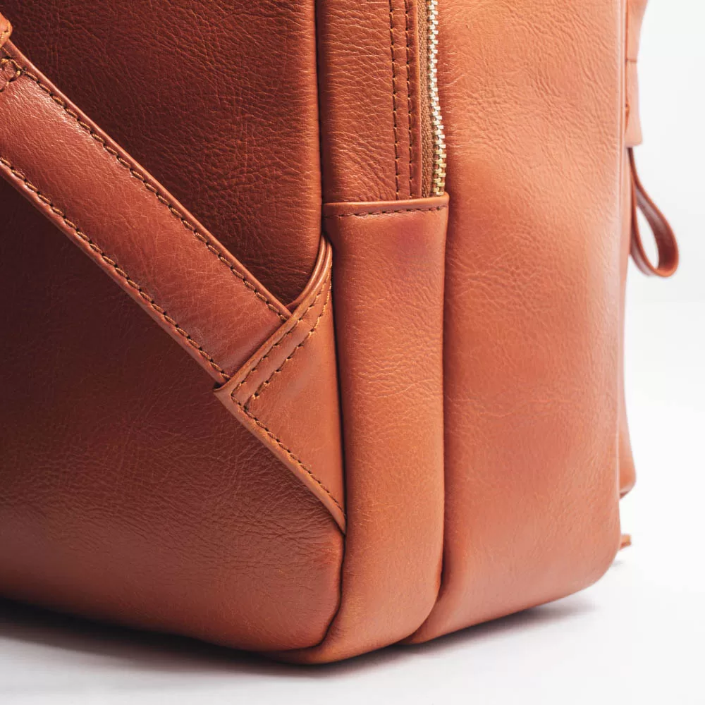 The vermillion- Leather Backpack Bag - Image 9