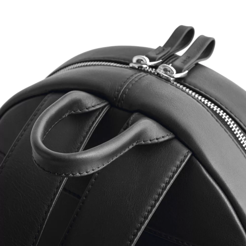 Zephyr - Black Leather Backpack Bag - Image 3