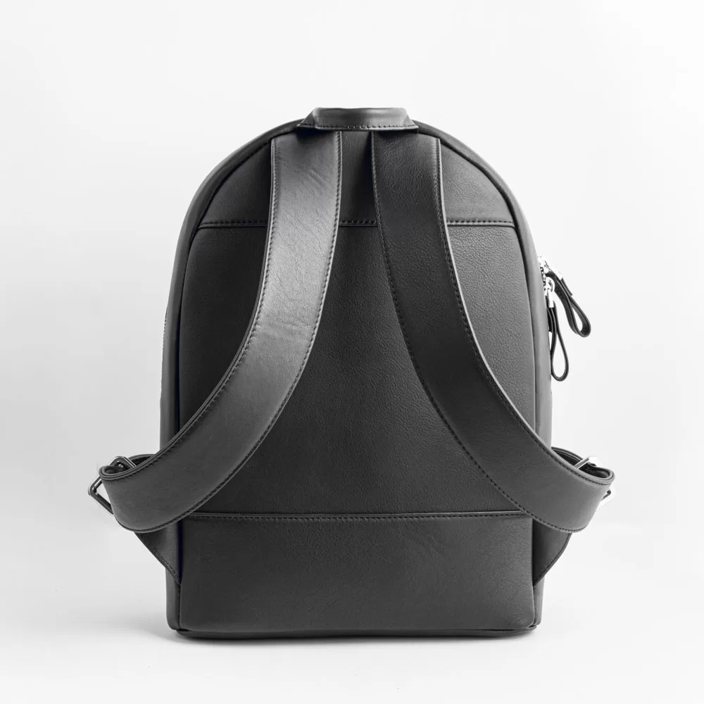 Zephyr - Black Leather Backpack Bag - Image 7